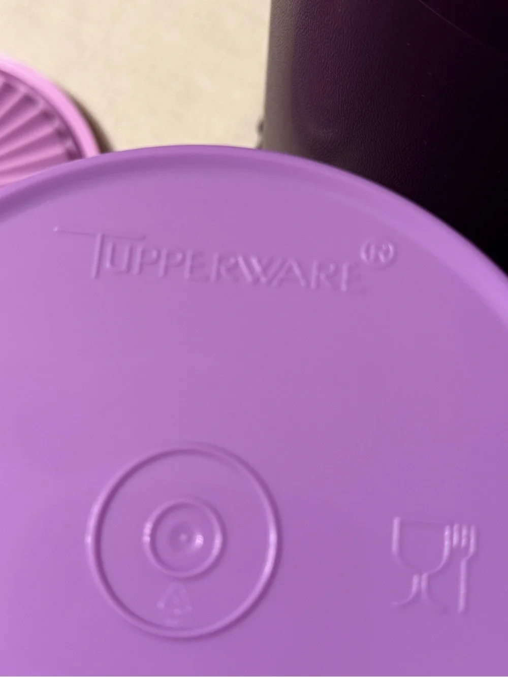Tupperware Heritage 3-piece purple canister set